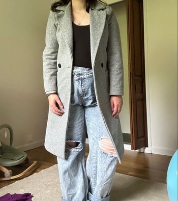 Long manteau gris 