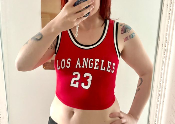 Croptop débardeur basketball Los Angeles M - photo numéro 2
