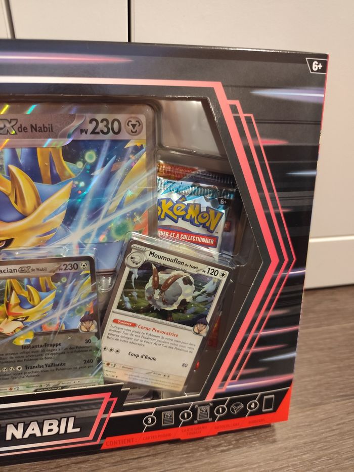 Coffret Zacian ex de Nabil cartes Pokémon EV9 aventures ensemble Etincelles déferlantes EV8 - photo numéro 4