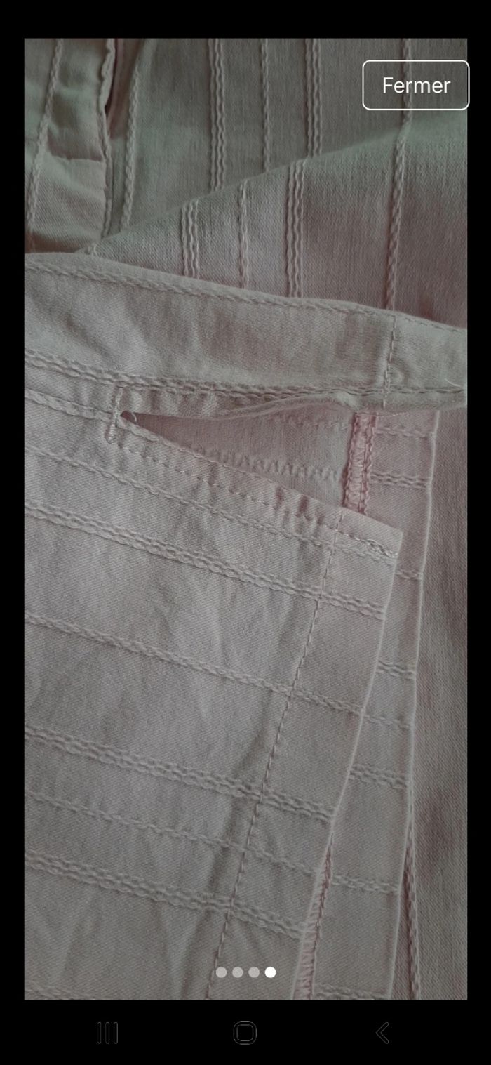 Pantacourt toile rayé grande taille - photo numéro 4