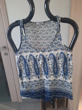Top femme bleu et blanc taille M/L