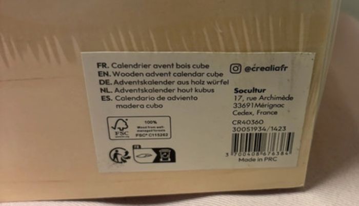 Calendrier de l’Avent à personnaliser en bois de crealia - photo numéro 3