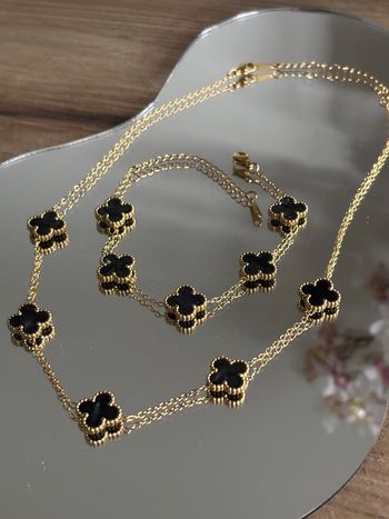 Bijoux Trèfle – Bracelet + Collier – Neufs dans leur emballage