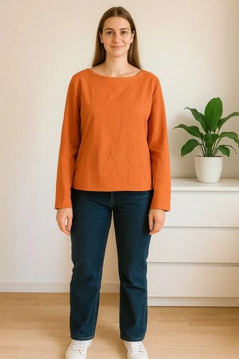 Blouse effet lin 42