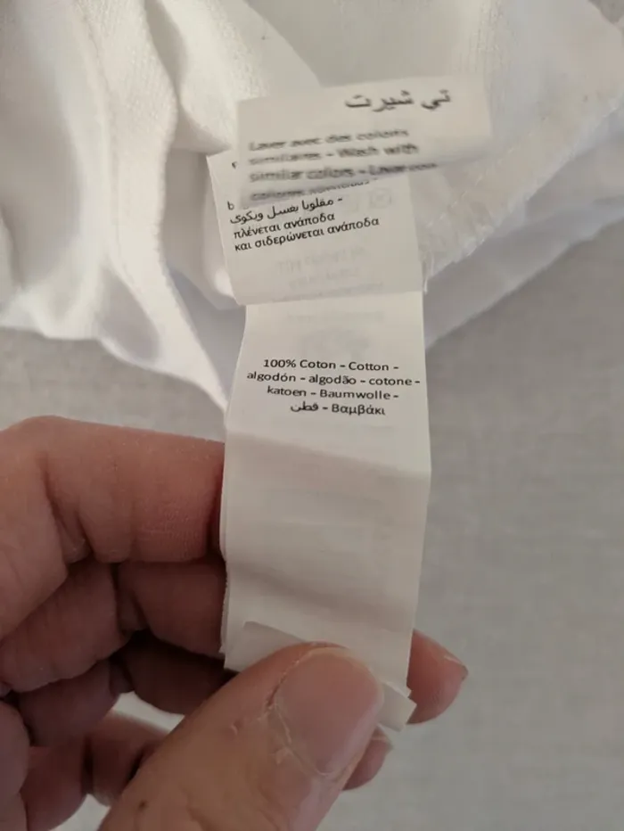 T-shirt Blanc Orchestra - 4 ans (104 cm) - Effet Texturé & Poche - photo numéro 4