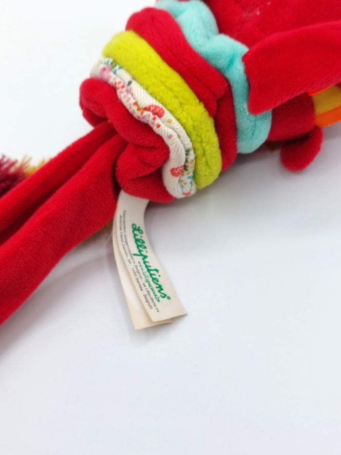 Doudou peluche lémurien rouge vibrant les Lilliputiens 20 cm 2017 - photo numéro 5