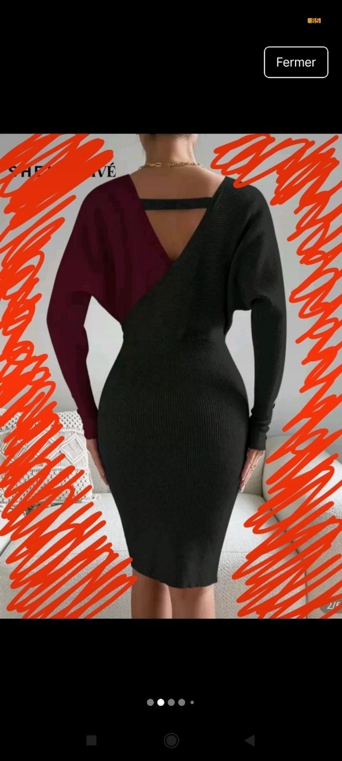 Magnifique robe moulante bicolore - photo numéro 2