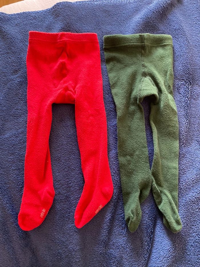 2 paires de collants 12-18 mois