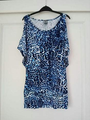 tunique léopard bleu kiabi xs = 34/36