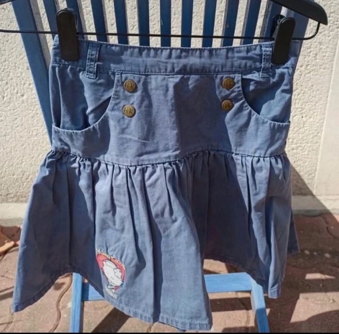 jupe hello Kitty bleu marine fermeture éclair sanrio 10 ans