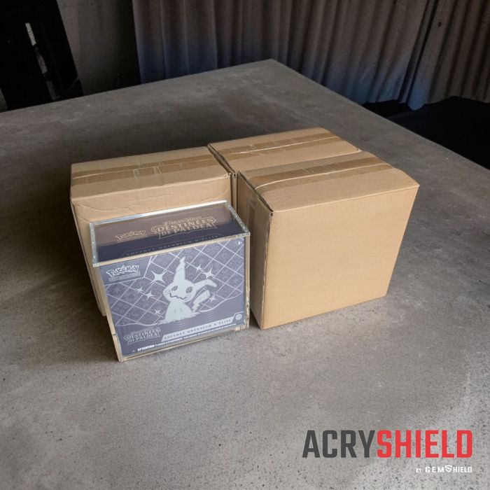 4 protections acrylique pour ETB pokémon de la gamme Basics by Gemshield