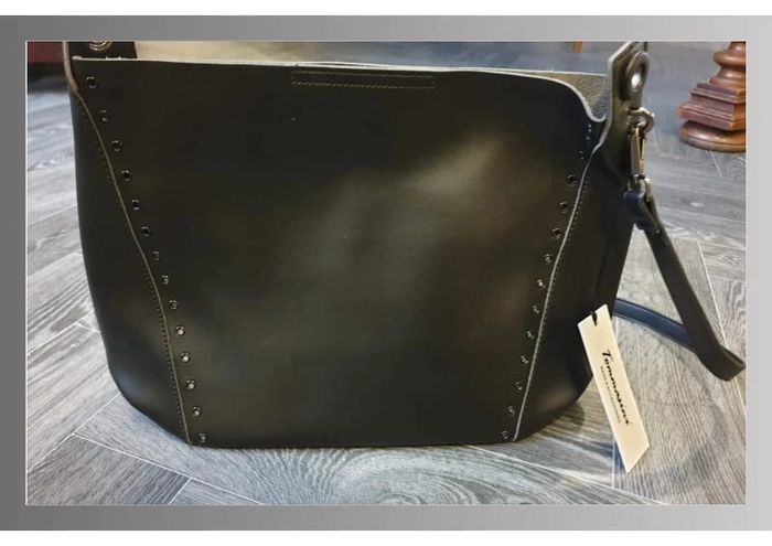 Sac à main Tommasini en cuir noir