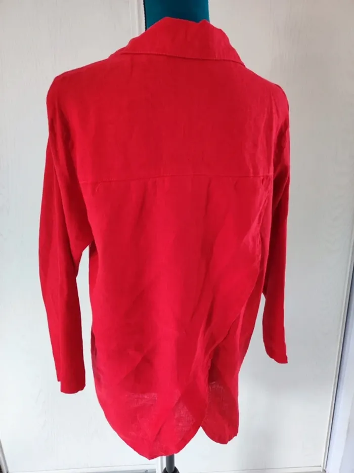 Chemise dos ouvert en lin - photo numéro 4