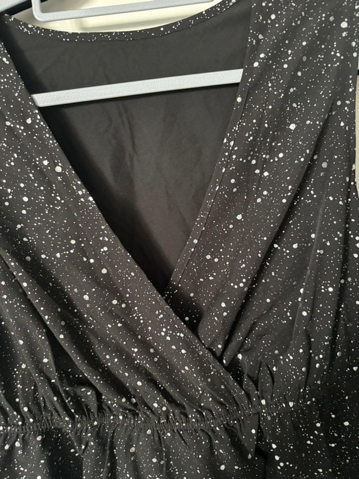 Blouse noire tacheté argenté - taille 1XL - photo numéro 3