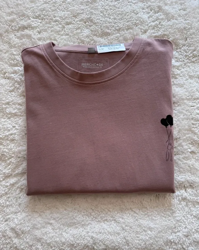 T-shirt rose Merchcode Love in the Air – Taille M – Unisexe - Neuf