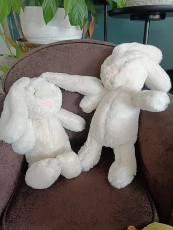 Peluche lapin 100% en matière recyclé