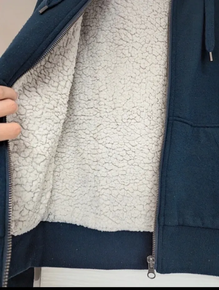 Gilet bleu S doublé - photo numéro 2