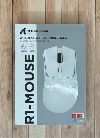 Souris Gamer - Attack Shark R1 - Blanc