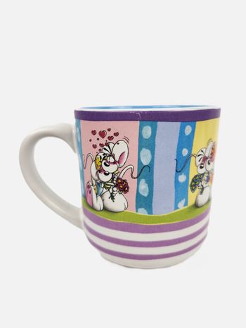 Mug Diddl & Diddlina Thème Amour / Fleurs Vintage