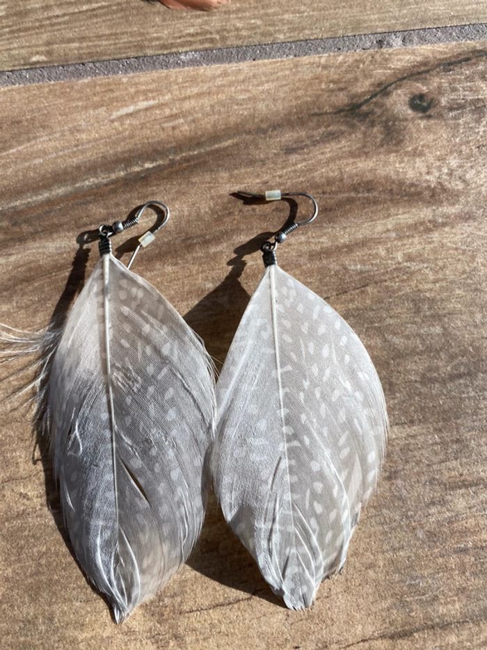 Boucles d oreilles plumes
