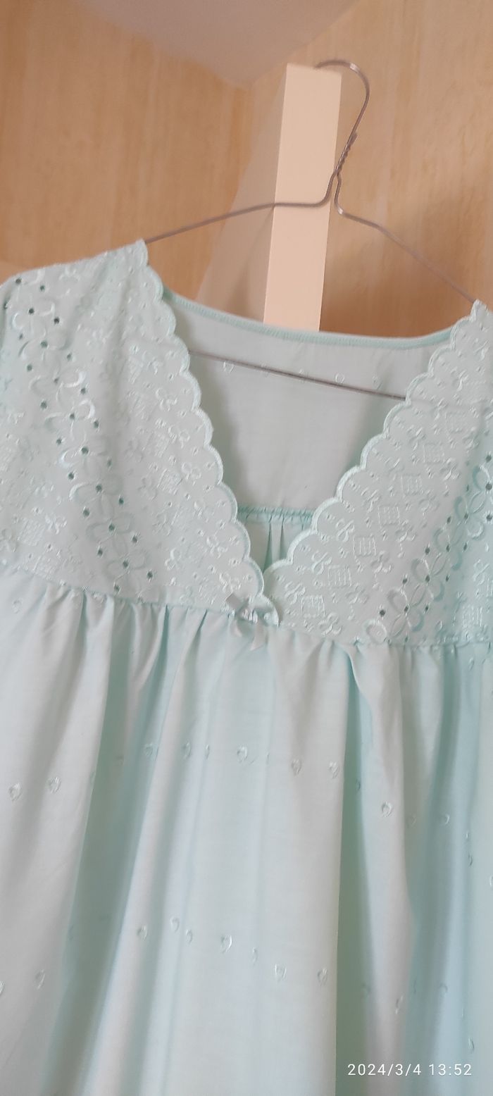 Chemise de nuit dentelle fait main ✋T. 54 - photo numéro 3