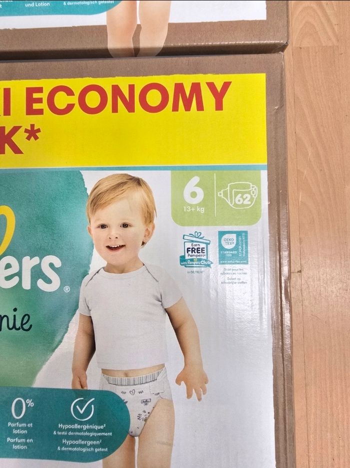 🍼 Pampers Harmonie T6
Lot de 2 × 62 couches (plus de 13 kg) - photo numéro 2