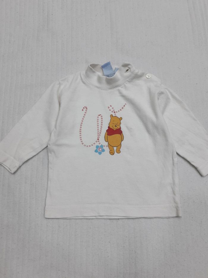 Tenue gilet rose, haut manches longues Winnie et legging 9 mois - photo numéro 2