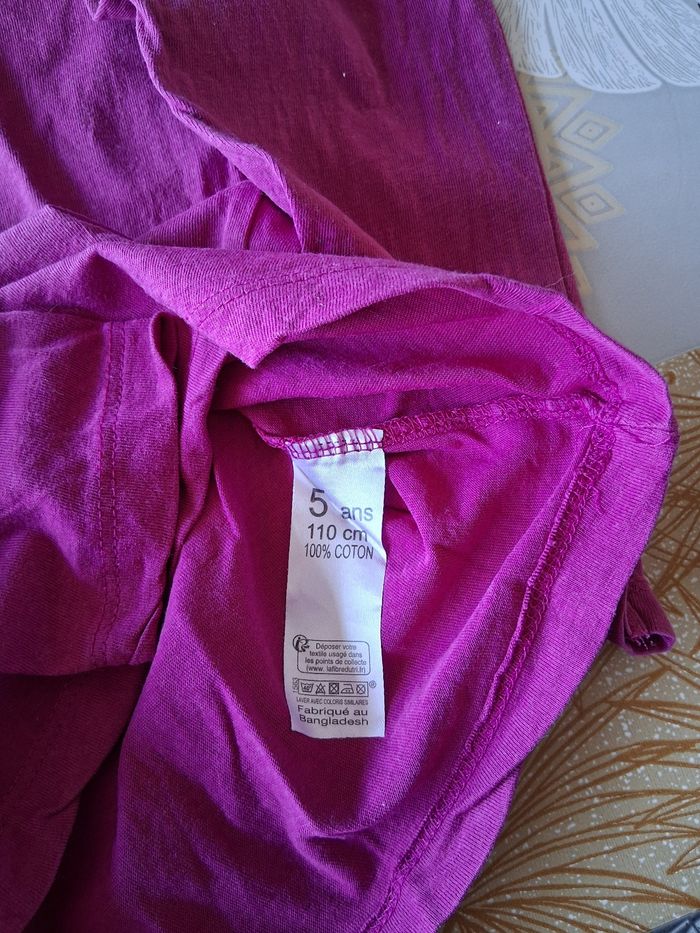 Lot 2 sous-pulls fille violet et rose 5 ans - photo numéro 7