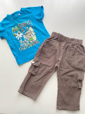 Ensemble tee shirt et pantalon garçon 18 mois