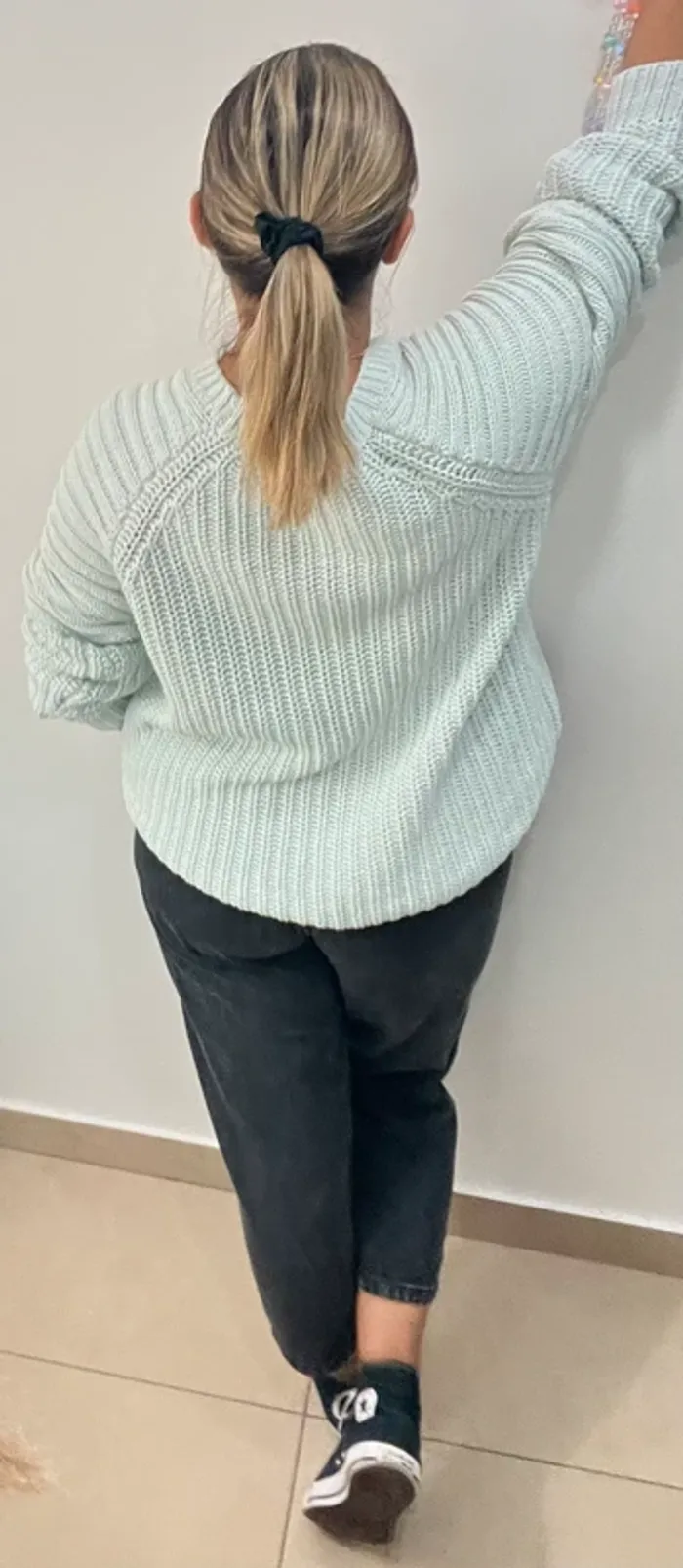 Pull Bleu Clair H&M - photo numéro 6