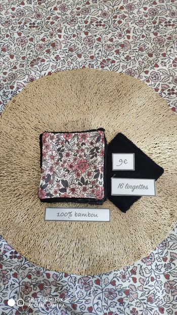 16 lingettes lavables neuf