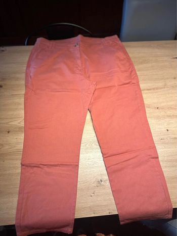 Pantalon rose saumon taille 50 en coton