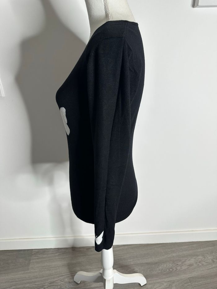 Pull papillons noir et blanc UJA T36 S - photo numéro 3