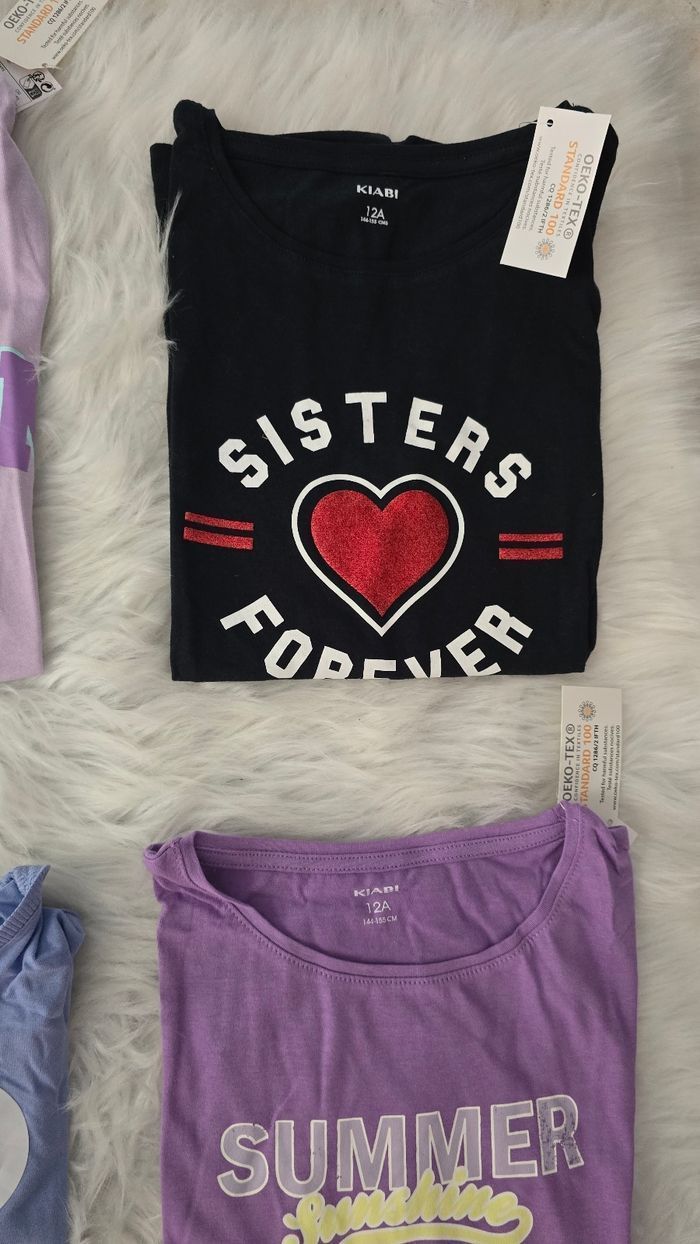 Neufs(non portés)🏷🩷🤩😍 lot Tee-shirts mc 12 ans fille🩷😍🤩 - photo numéro 3
