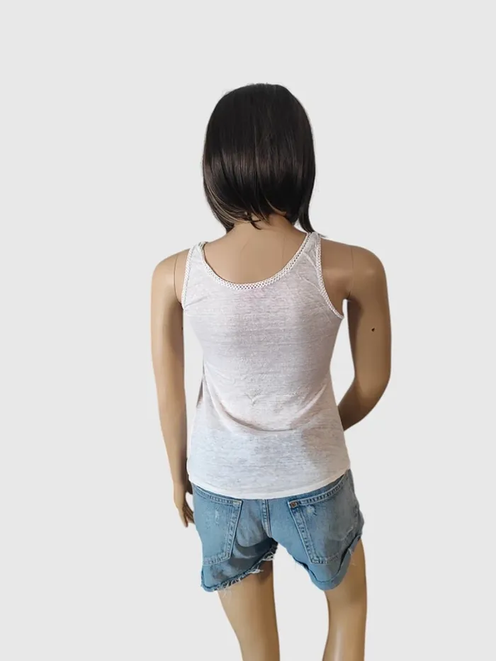 Débardeur Blanc Tissaia Taille 38 Parfait pour l'été - photo numéro 4
