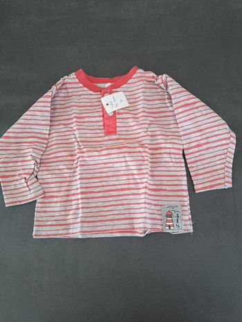 sous pull ligné rouge 9 m