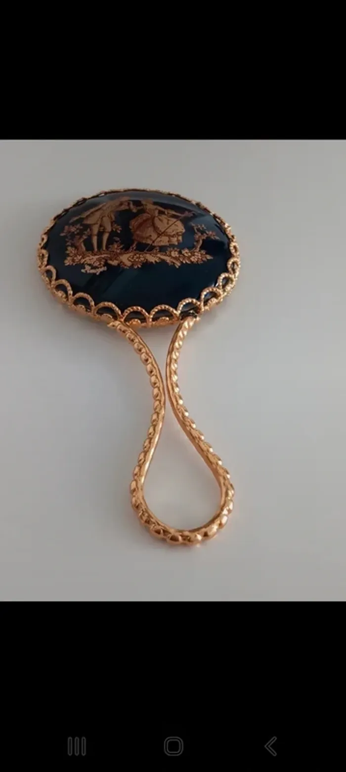 Miroir de poche porcelaine - photo numéro 4