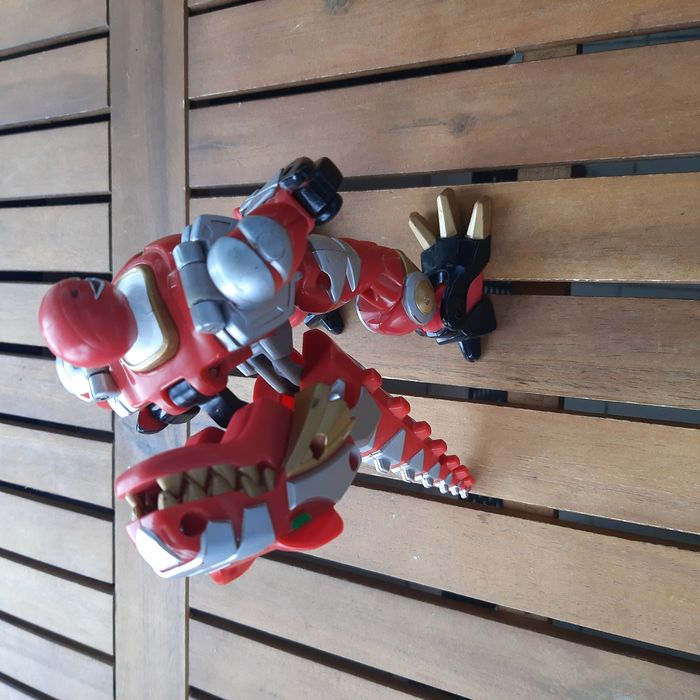 Figurine Power Rangers Dino Thunder – Red Ranger + queue Tyranno Drill - photo numéro 4