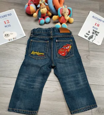Jeans bleu marine Cars Disney garçon 12-18 mois H&M