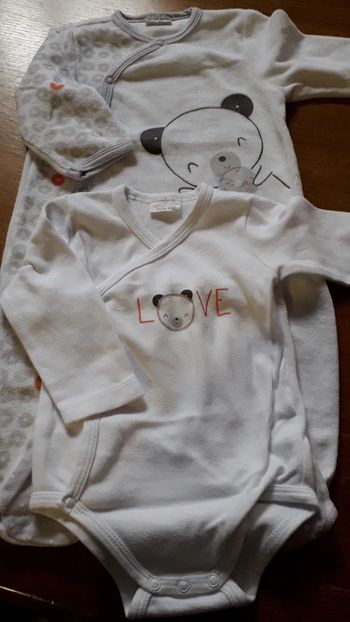 Lot 1 grenouillère - 1 bodies