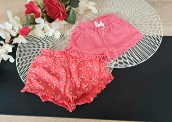 Lot de 2 short, taille 9 mois, marque kiabi