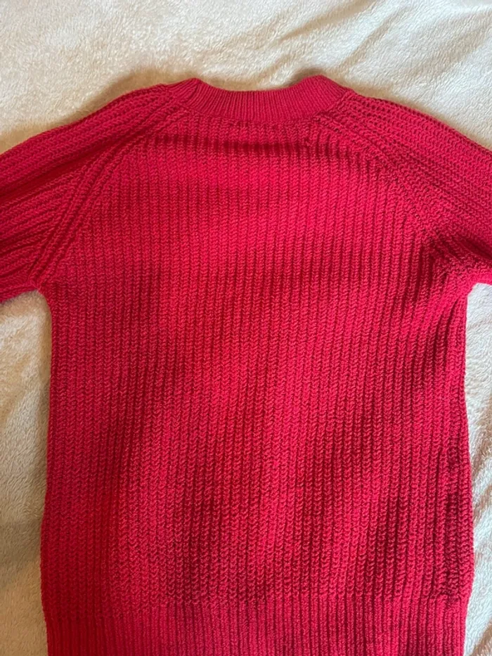 Pull en laine rouge 12 ans - photo numéro 2