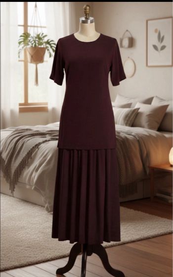 Robe longue élégante burgundy