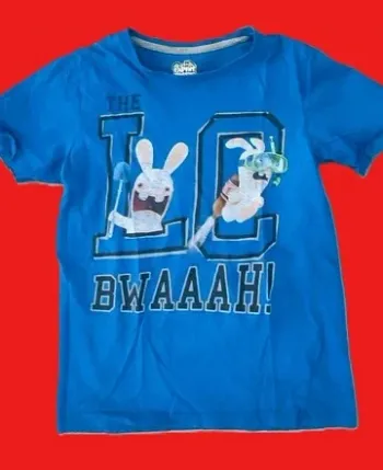 t shirt les lapins crétins 12 ans garçon