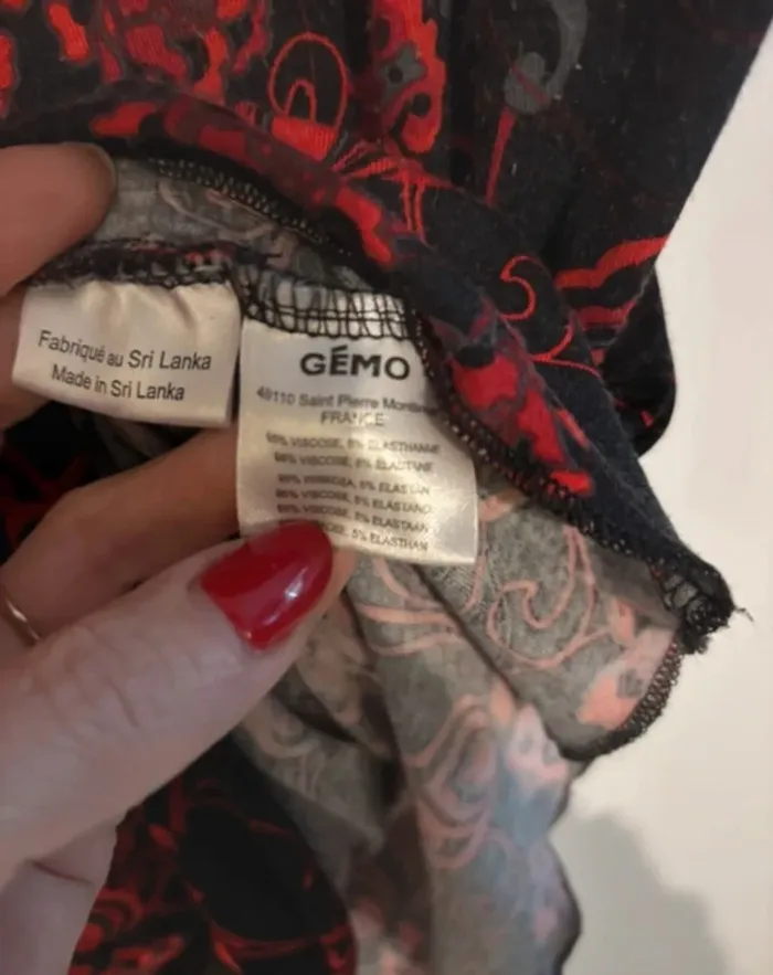 Haut noir fleuri Gémo - Taille L - photo numéro 6
