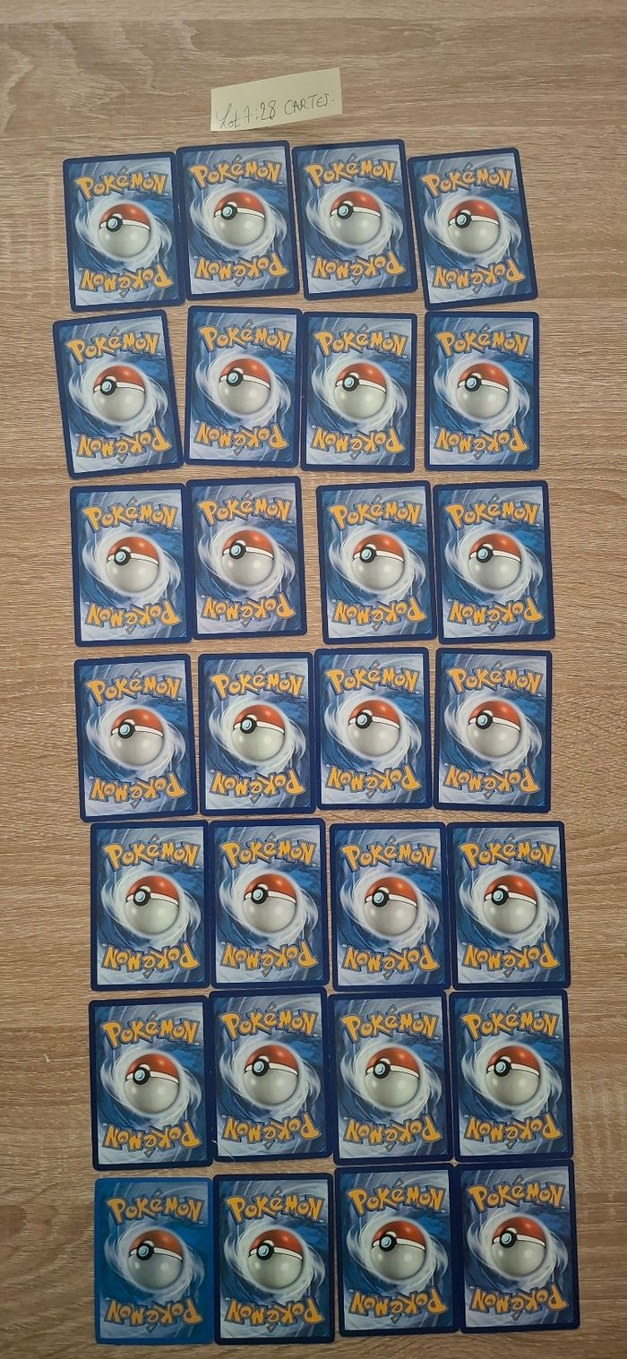 Lot 7 : 28 cartes Pokémon – Dresseurs + Pokémon – bon état - photo numéro 4