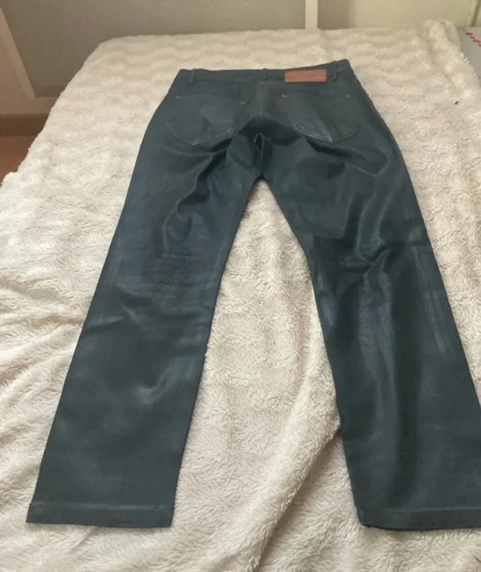 Pantalon jeans Serge blanco 42 Modèle 650 Imitation cuir - photo numéro 4
