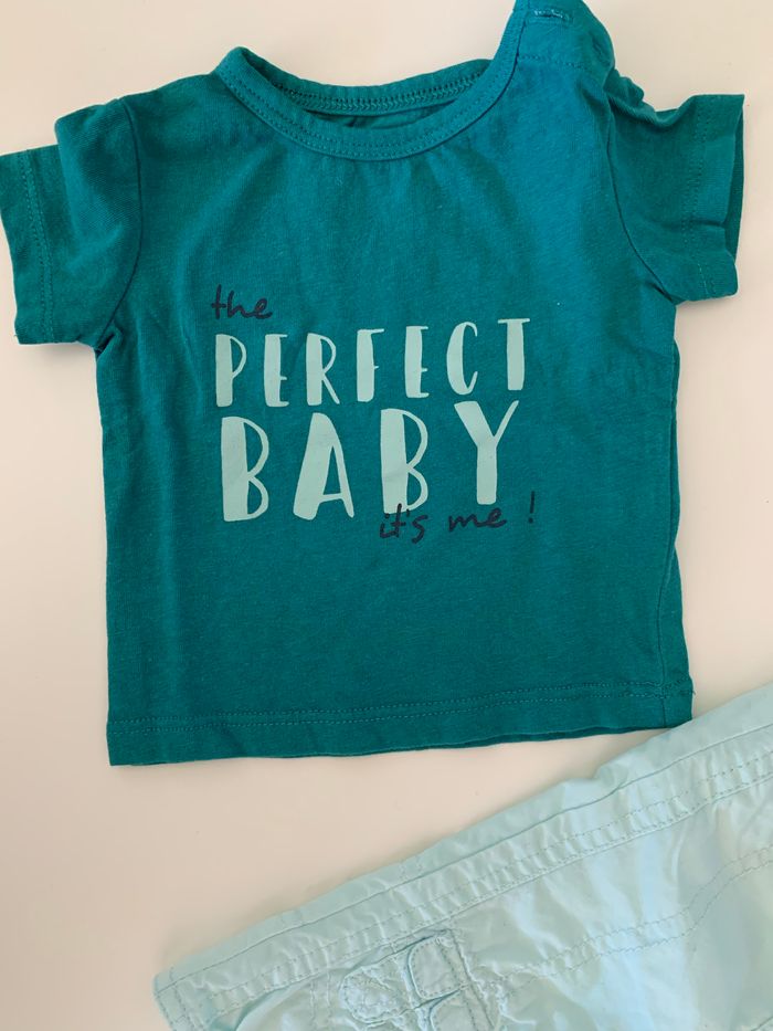 Lot ensemble bleu Perfect baby 1 mois - photo numéro 4