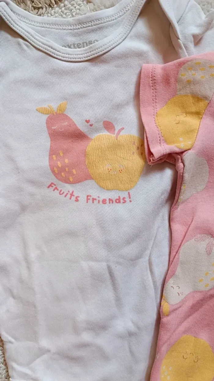 Lot de 2 bodies 18 mois thème fruits - photo numéro 5