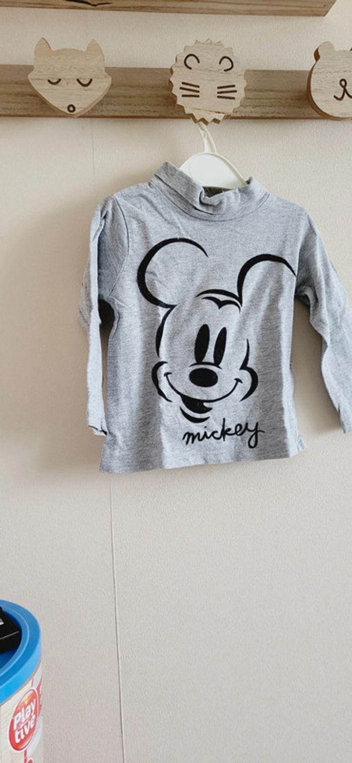 Col roulé gris Disney Mickey 9 mois - photo numéro 2